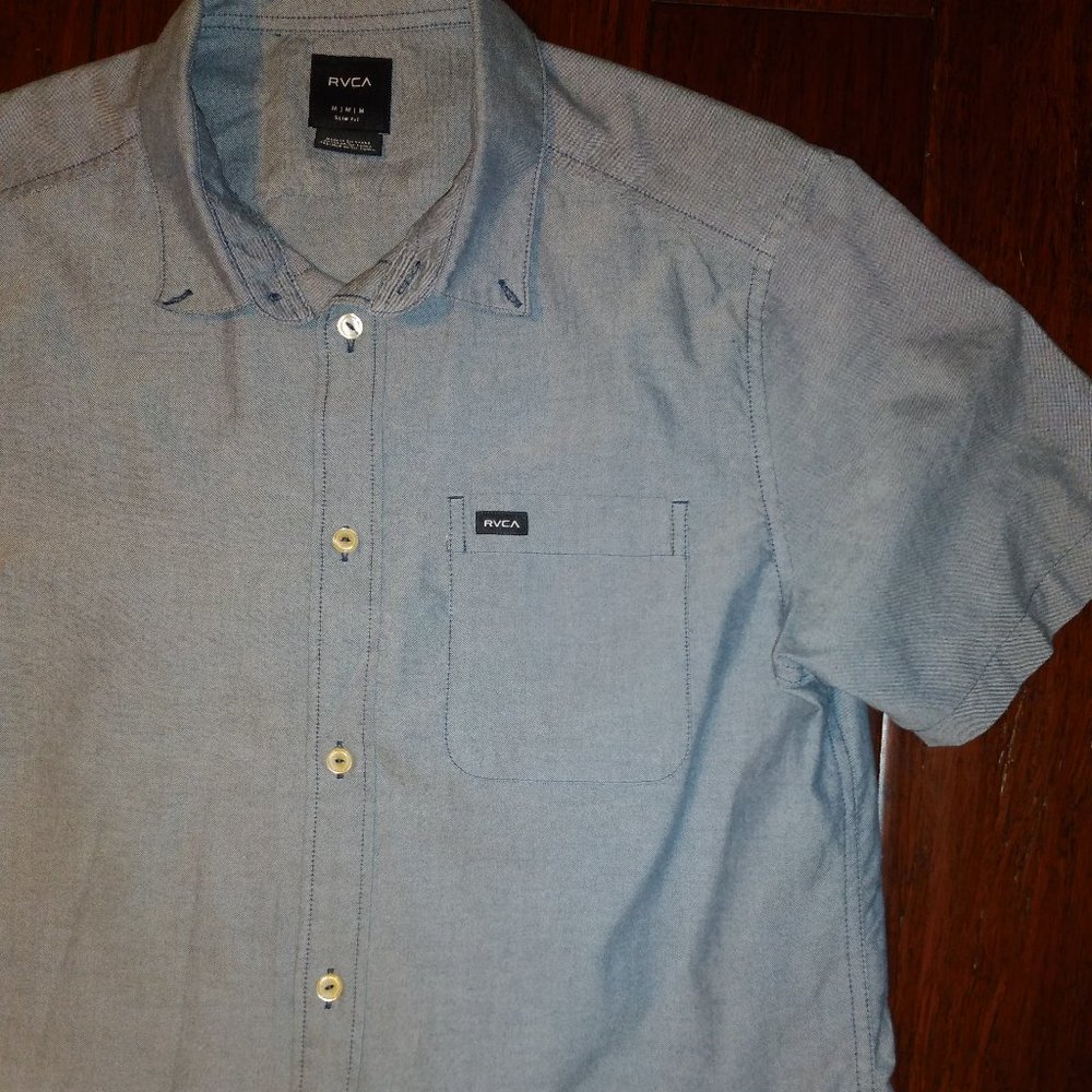 RVCA That'll Do Stretch Light Blue Mens Shirt